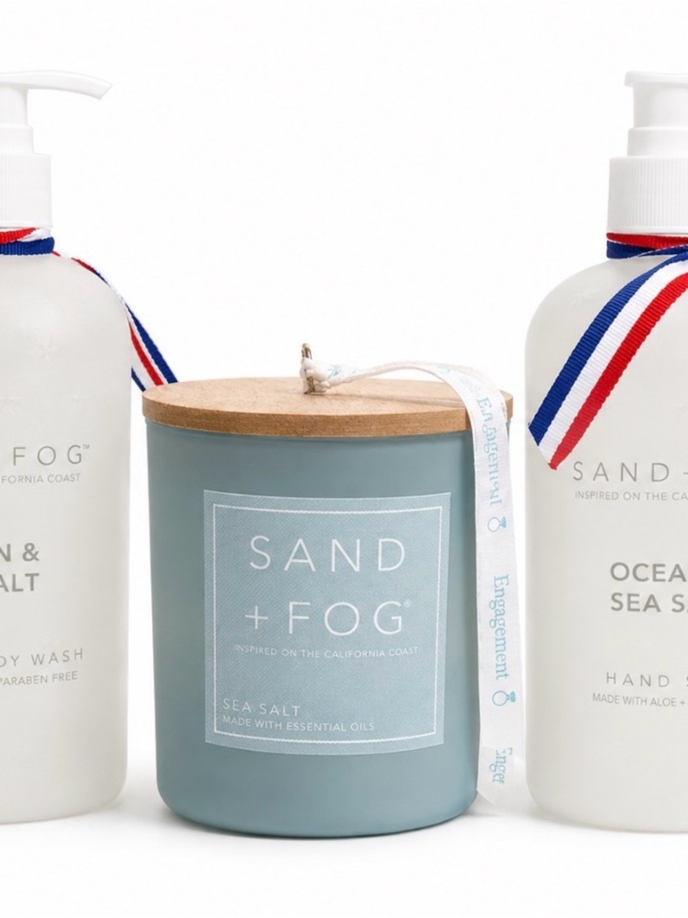 SAND + FOG Sea Salt Hand Soap & Candle Set - Blue
